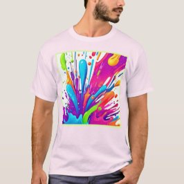 Färglöst flytande Stänk T Shirt
