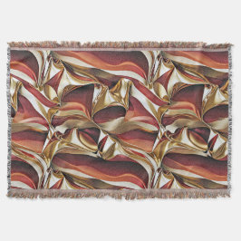 Färglöst flytande vinkar geometrisk abstrakt mönst filt