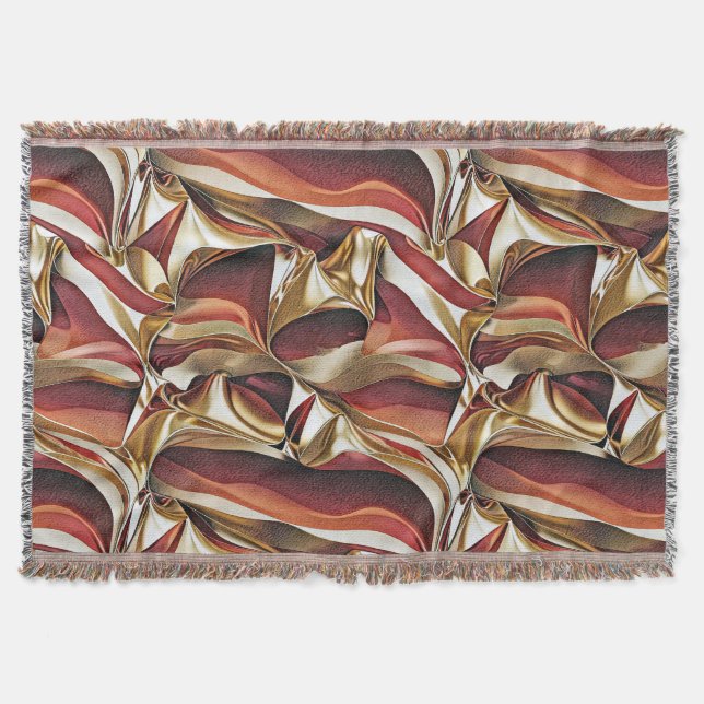 Färglöst flytande vinkar geometrisk abstrakt mönst filt (Framsidan)