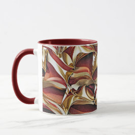 Färglöst flytande vinkar geometrisk abstrakt mönst mugg