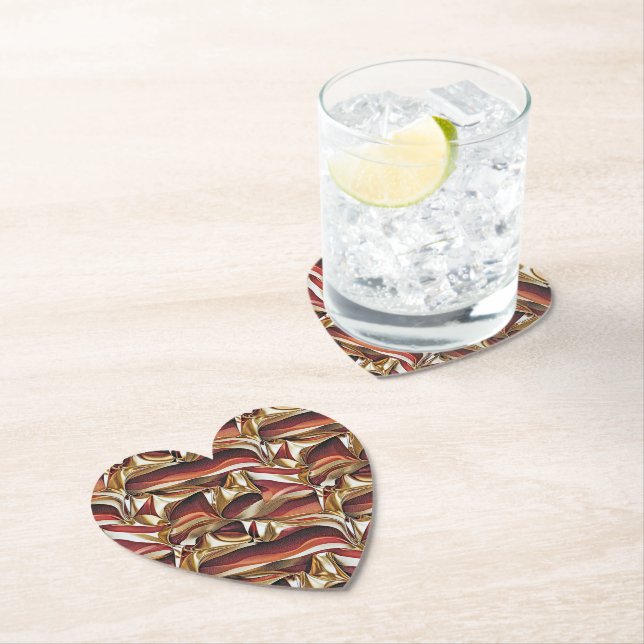 Färglöst flytande vinkar geometrisk abstrakt mönst underlägg papper (Insitu)