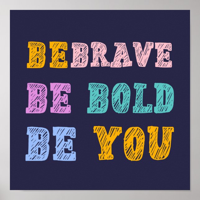 Färglöst förtroende - Nursery inspirationsincitat Poster (Framsidan)