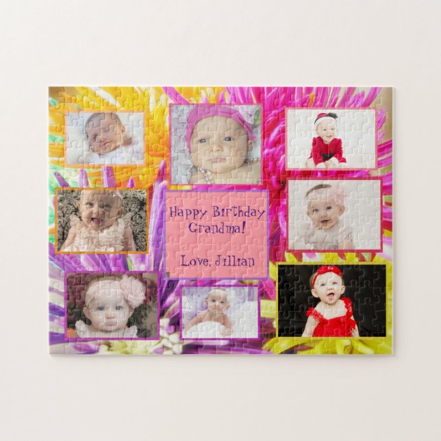 Färglöst fotokollage Puzzle Pussel (Horisontell)