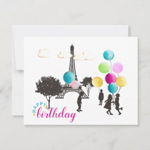 Färglöst Fransk Makaroner Kids spelar födelsedagen Kort