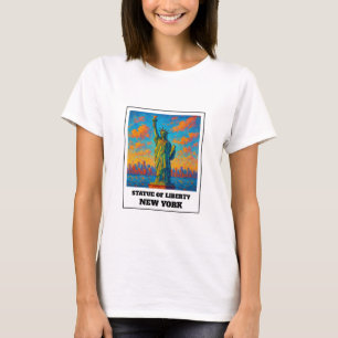 Färglöst Frihetsgudinnan-NYC-resa T Shirt