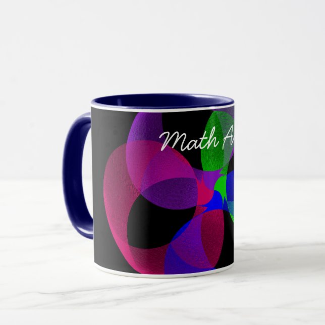 Färglöst fusionsGeometric Math Art Coffee Mugg (Framsida vänster)