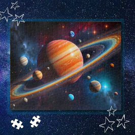 färglöst galaxi med stjärnor och nebuli pussel