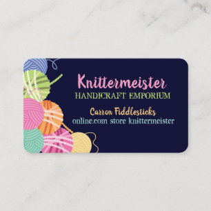 Färglöst garn av trikå av nål visitkort