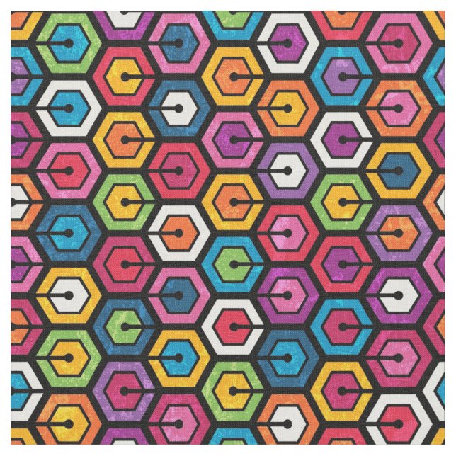 Färglöst geometriskt mönster med hexagon tyg (Närbild)