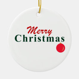 Färglöst God jul och Hanging Red Ornament