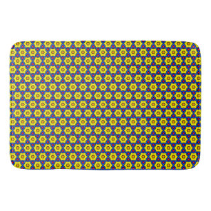 Färglöst Gula blommor Bath Mat Badrumsmatta
