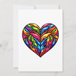 Färglöst Händer Unity Heart Inclusitivity & Togeth Julkort
