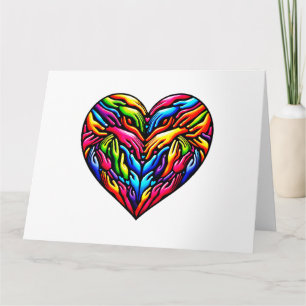 Färglöst Händer Unity Heart Inclusitivity & Togeth Kort