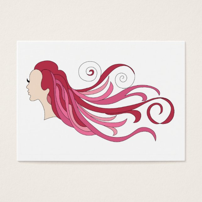 Färglöst hår visitkort (Framsidan)