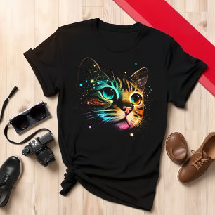 Färglöst hölje med lång, unik kute-katedesign t shirt