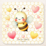 Färglöst honungsbi Lycklig Baby Shower Cute Underlägg Papper Kvadrat<br><div class="desc">Färgstark Lycklig Little Honungsbi Baby Shower Cute Square Papper Underlägg. Unik,  vacker utformning av snyggten. Lätt att vara personlig. Teckensnittet stil,  storlekt och färg kan ändras. Matchande objekt är tillgängliga.</div>