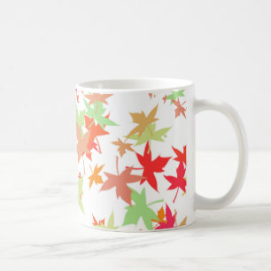 Färglöst höst löv-design kaffemugg