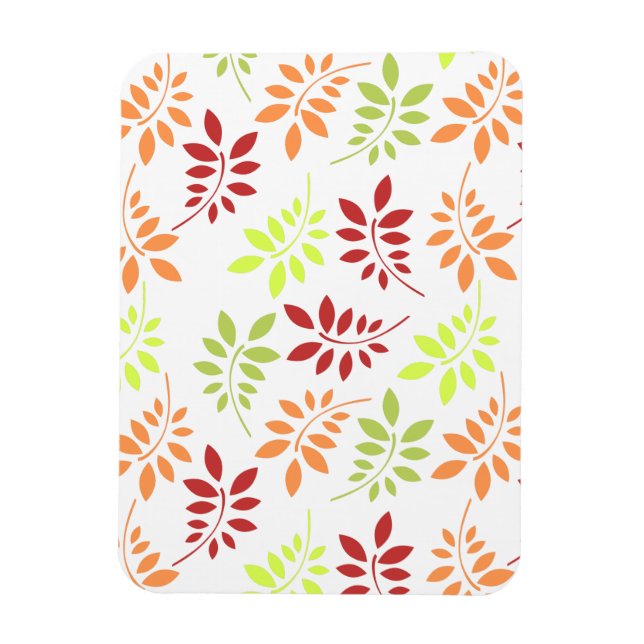 Färglöst Höst löv i varma toner Magnet (Vertikal)