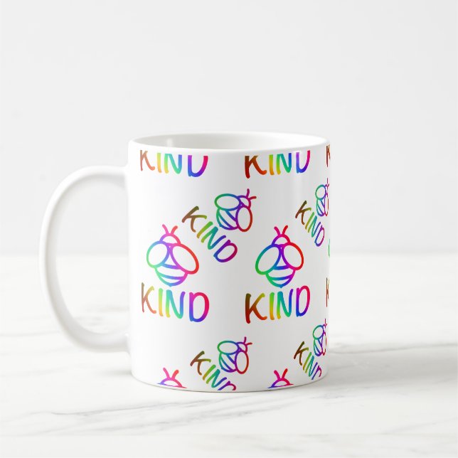 Färglöst humlemönster kaffemugg (Vänster)