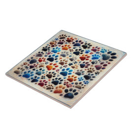 Färglöst hund-hund-utskrift med passion kakelplatta