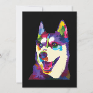 Färglöst hund pop närvarande konsten stil inbjudningar