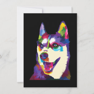 Färglöst hund pop   närvarande konsten stil inbjudningar