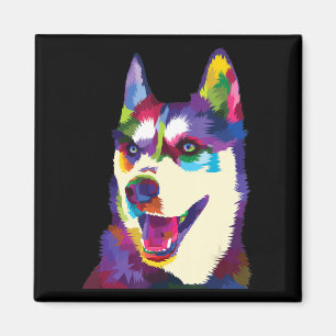 Färglöst hund pop   närvarande konsten stil magnet