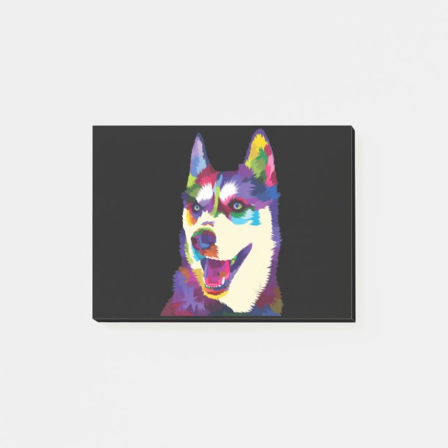 Färglöst hund pop | närvarande konsten stil post-it block (Framsida)