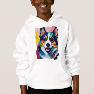 Färglöst Hund-Porträtt - Corgi-målarfärg T Shirt