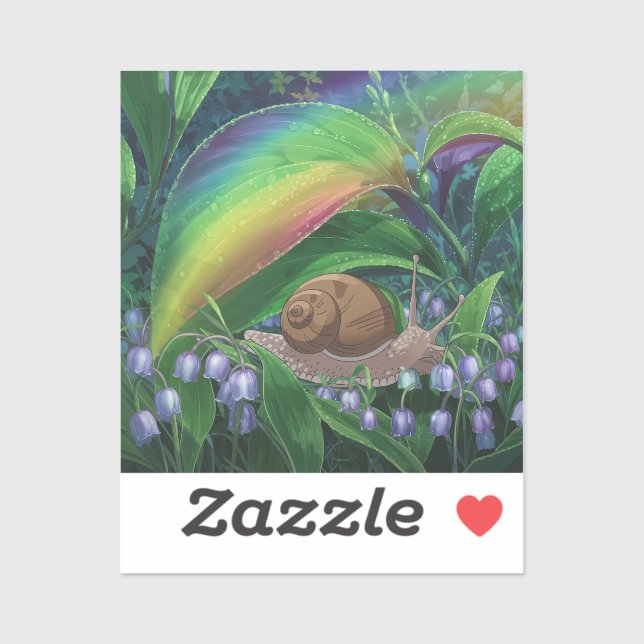 Färglöst hyacint löv och snigel klistermärken (Ark)