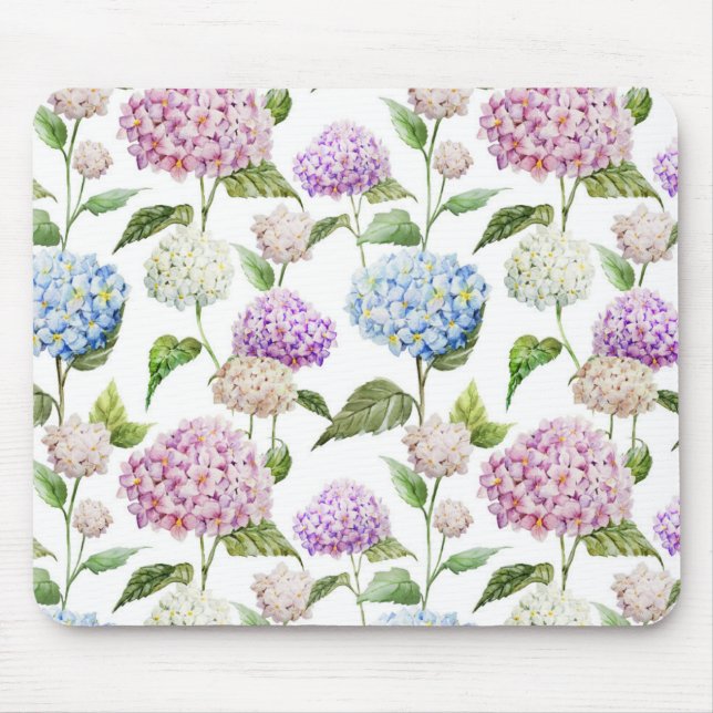 Färglöst Hydrangea Mouse Pad Musmatta (Framsidan)