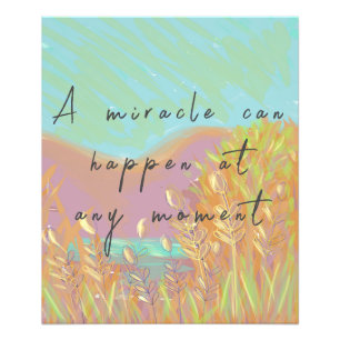 Färglöst inspirationskontaktMiracle-citat Fototryck