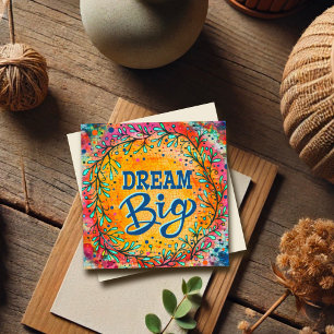 Färglöst inspirerande Dream Big Roligt Studenten F