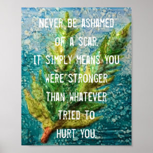 Färglöst inspirerande Löv-Poster - 8" x 10" Poster