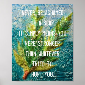 Färglöst inspirerande Löv-Poster - 8" x 10" Poster