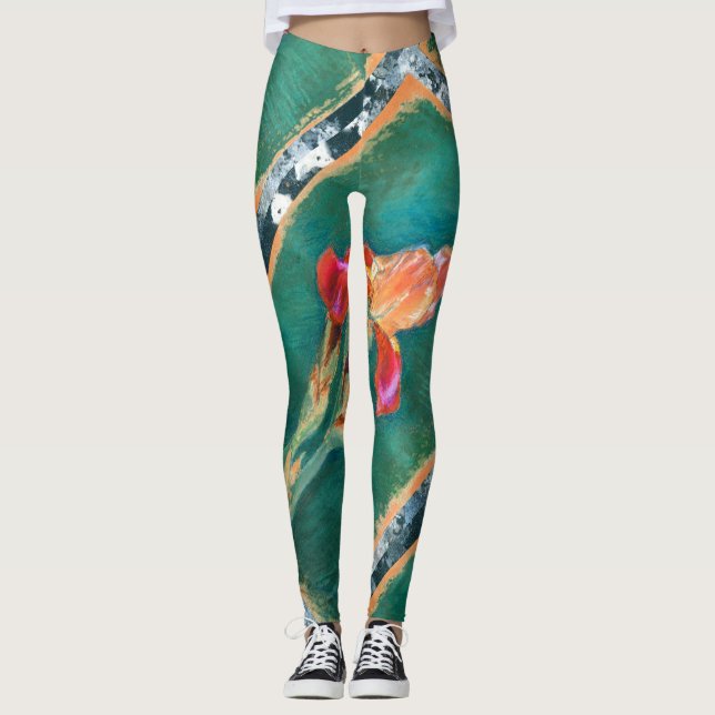 Färglöst isflödor leggings (Framsida)