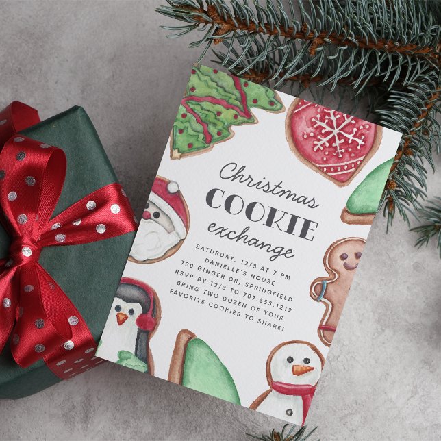 Färglöst jul-cookie Exchange Party Inbjudningar (Skapare uppladdad)