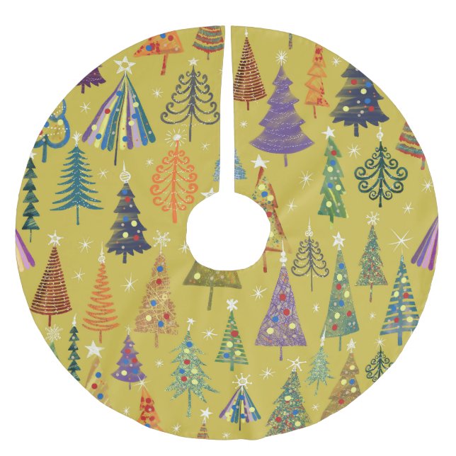 Färglöst Julgranar: Festive Background. Julgransmatta Borstad Polyester (Framsidan)