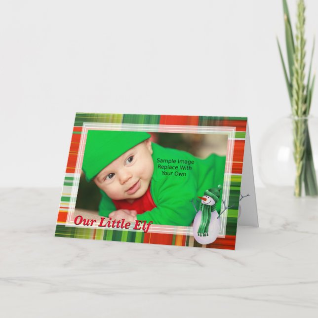 Färglöst julpapp och Snögubbe / foto Helgkort (Framsida)