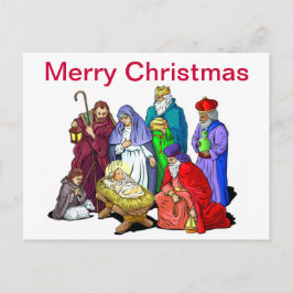 Färglöst jultomativitetscen helg vykort