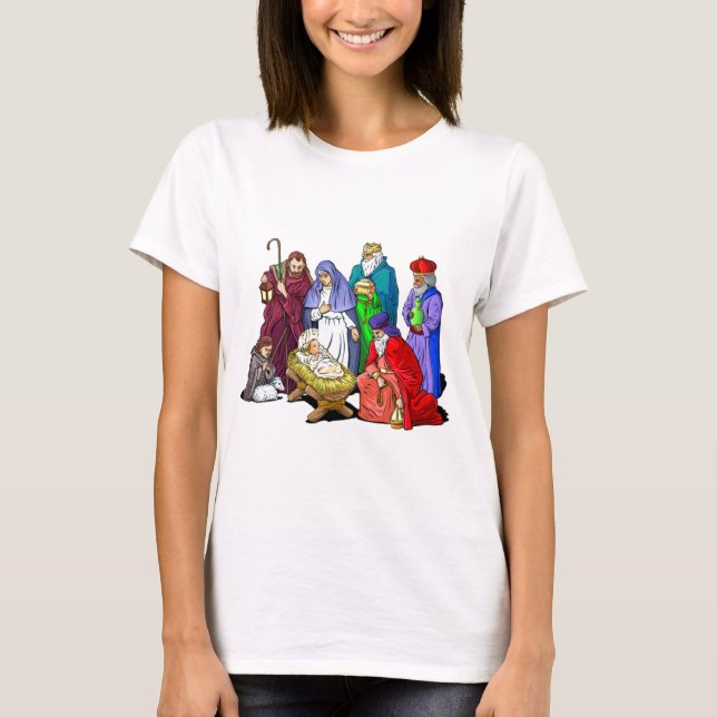 Färglöst jultomativitetscen tee shirt (Framsida)
