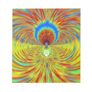 Färglöst Kaleidoscope Art-utskrift Anteckningsblock