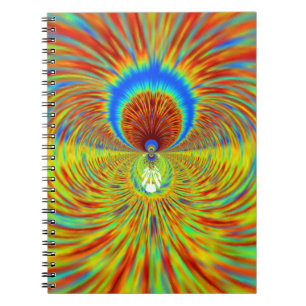 Färglöst Kaleidoscope Art-utskrift Anteckningsbok
