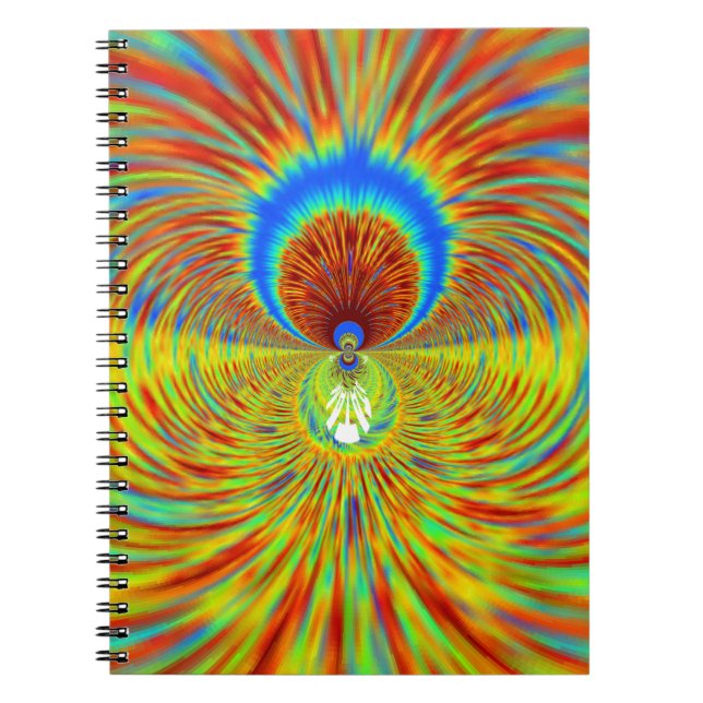 Färglöst Kaleidoscope Art-utskrift Anteckningsbok (Framsidan)