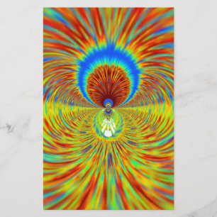 Färglöst Kaleidoscope Art-utskrift Brevpapper