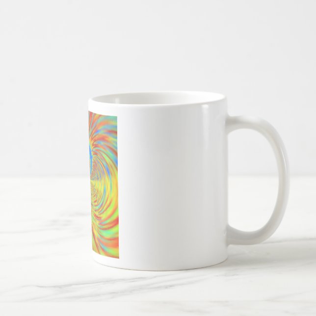 Färglöst Kaleidoscope Art-utskrift Kaffemugg (Höger)