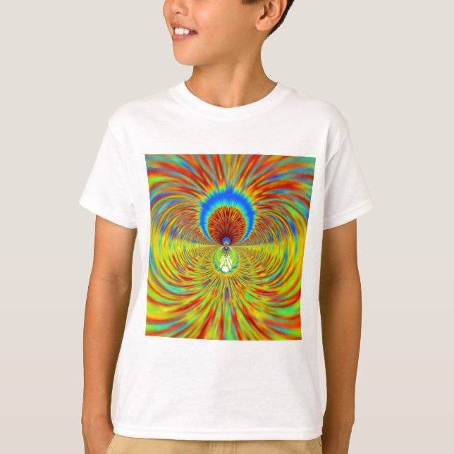 Färglöst Kaleidoscope Art-utskrift T-shirt (Framsida)
