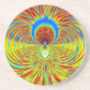 Färglöst Kaleidoscope Art-utskrift Underlägg