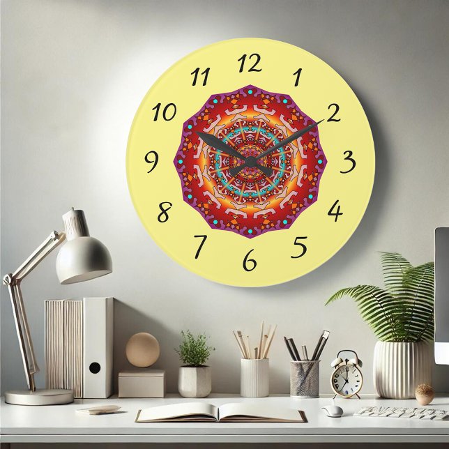 Färglöst Kaleidoskop  på Gult Stor Klocka (Skapare uppladdad)