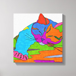 Färglöst katt canvastryck